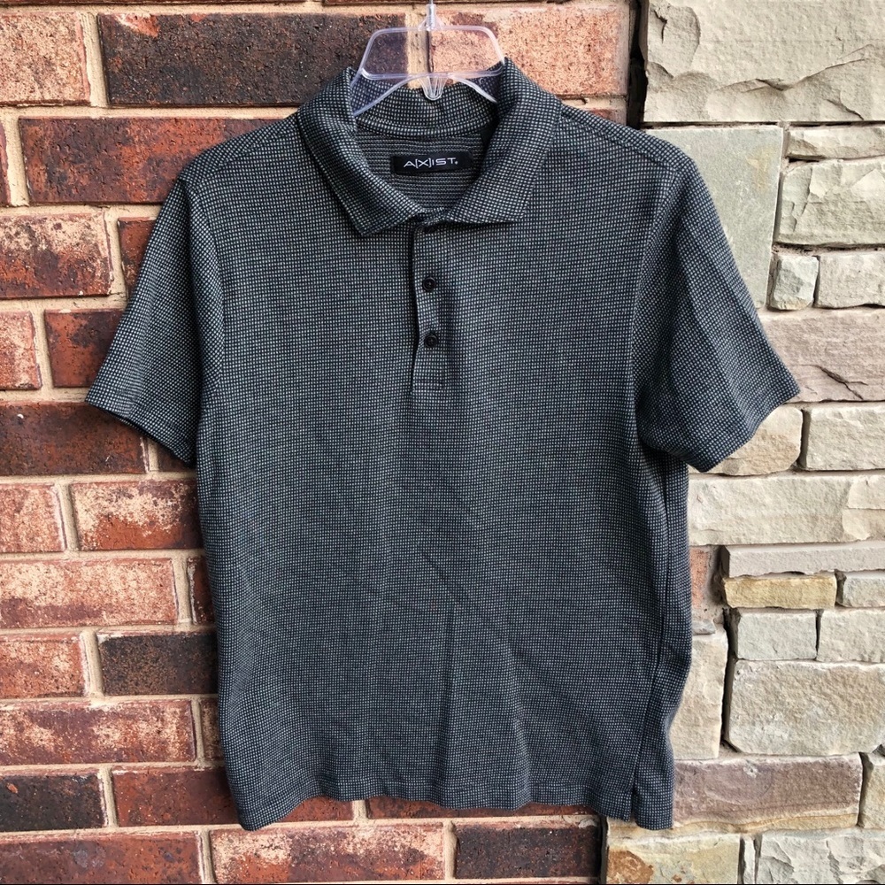 Axist Black Gray White Check Collared Shirt Men Sm